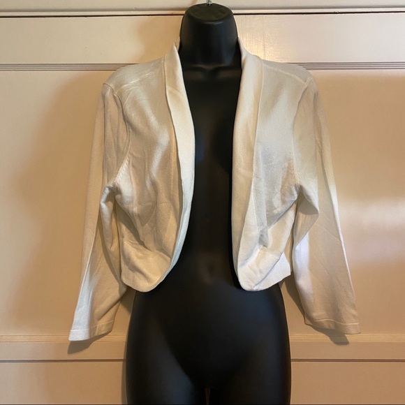Whisper Knit by Louis Dell’Olio Sweaters - Whisper Knit by Louis Dell’Olio White Cardigan 1X